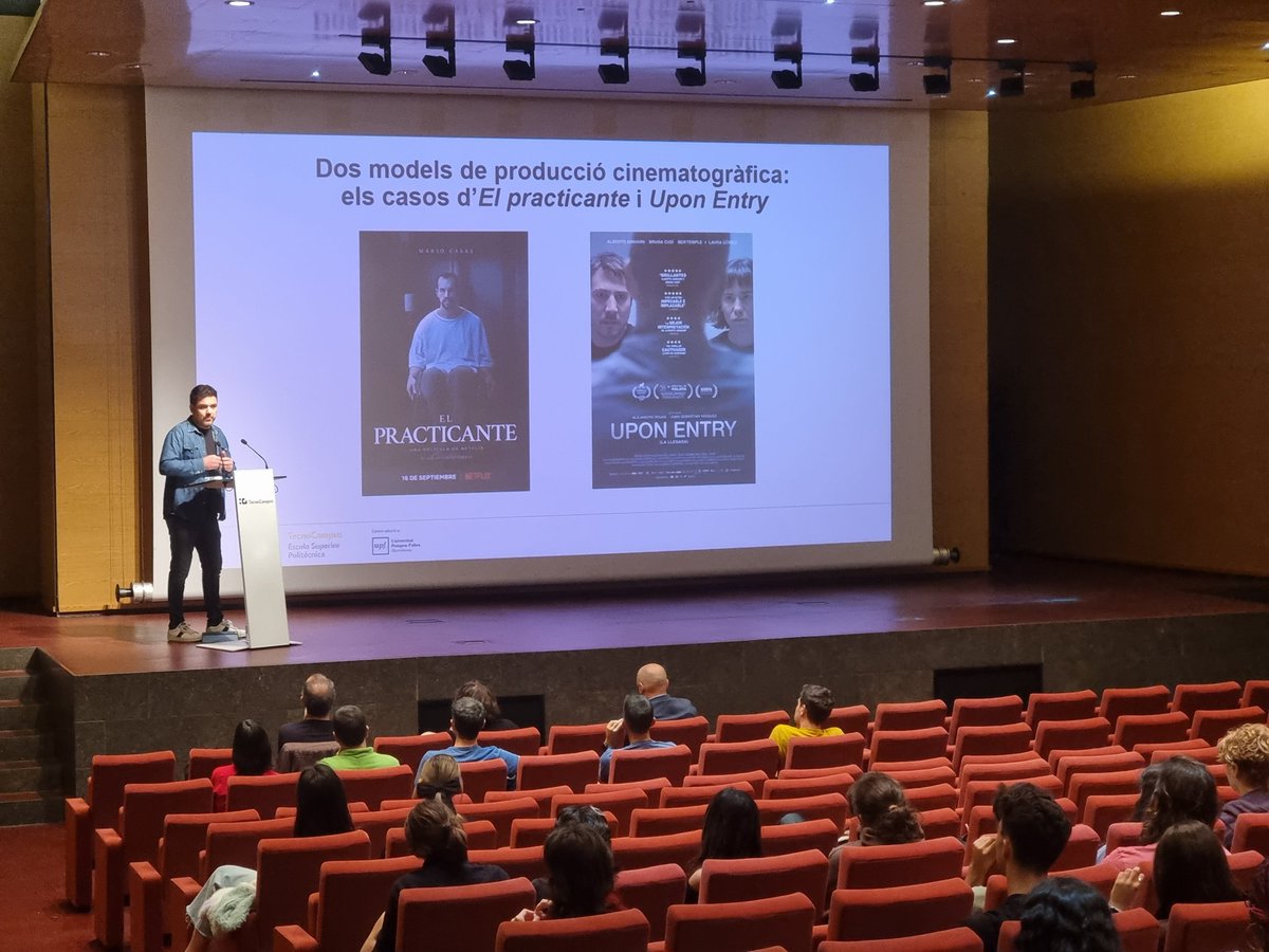 TecnoCampus's tweet photo. Aquesta conferència és a càrrec de Carles Torres, director i productor de cinema d'àmplia i reconeguda trajectòria, sota el títol "Dos models de producció cinematogràfica: els casos d’#ElPracticante i #UponEntry". 🎞 https://t.co/XyMEigTqz0