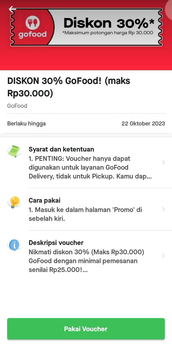 wyhsad's tweet photo. Ini kenapa pas mau pakai voucher tiba-tiba muncul notif kayak gini ya? Padahal masa berlaku juga masih lama.

 Kalian ada yang pernah ngalamin nggak? 
#Gojek #gojek https://t.co/6UKDFeXvd3