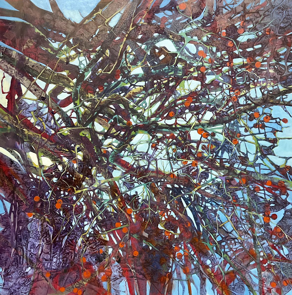 LornaKirin's tweet photo. ‘Thicket’
Oil on canvas
100 x 100cm

#lornakirin #painting #ukartist #oiloncanvas #contemporarypainter #oil #art #artgallery #light #branches #thicket #berries https://t.co/vx3A7AMF6E