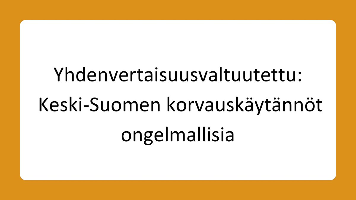 HetaLiitto's tweet photo. Heta pyysi yhdenvertaisuusvaltuutettua arvioimaan Keski-Suomen hyvinvointialueen maksukäytäntöjä syrjinnän kiellon ja yhdenvertaisuuden näkökulmasta. 

Yhdenvertaisuusvaltuutettu antaa useita suosituksia työnantajamallin maksukäytäntöjen muuttamiseksi.

https://t.co/qZDh5O7nDB https://t.co/hh04XRotex