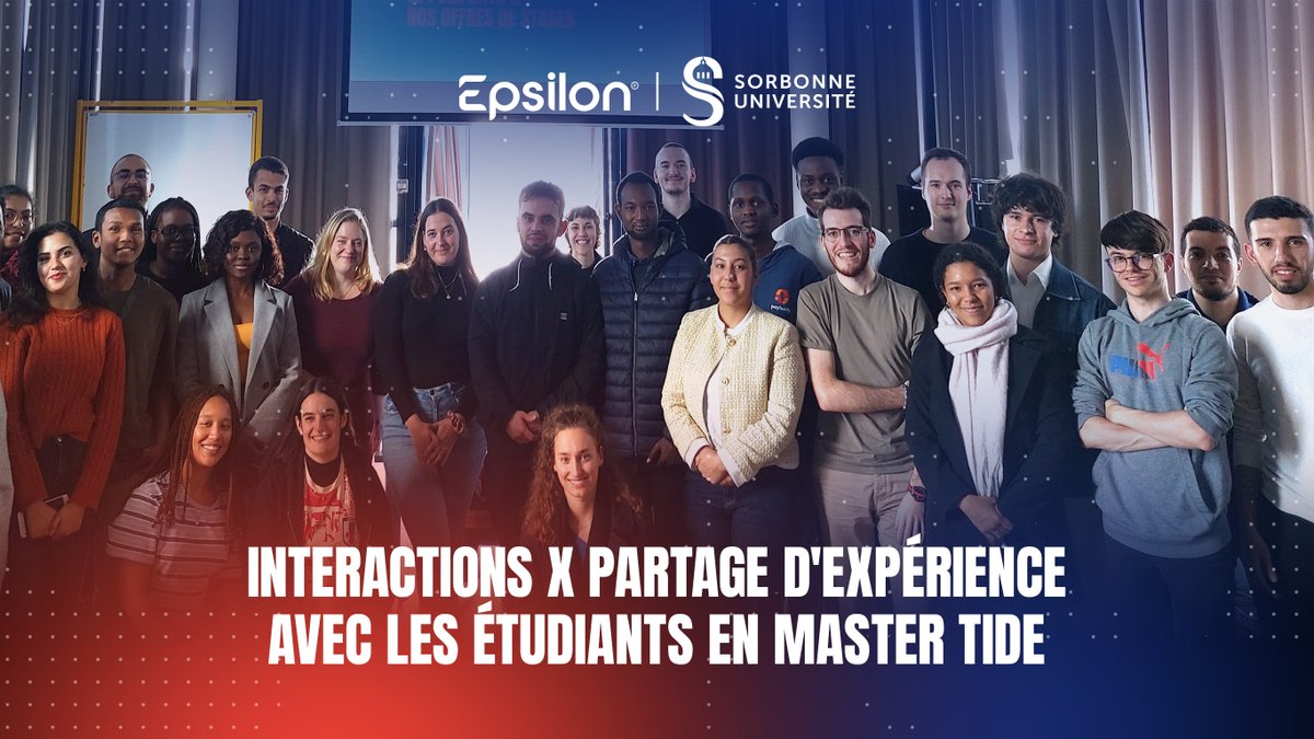 Epsilondatamktg's tweet photo. [#WorkAtEpsilon]
🎒​ Hier, nos équipes #DataScience se sont rendues à la Sorbonne pour présenter Epsilon auprès des étudiants en master TIDE, l'occasion pour Eva &amp; Malory de partager leur quotidien, leur métier nos offres de stage !
Rejoignez nous👉 https://t.co/Lf7QCNZ6XW https://t.co/3hoYPOHaKx