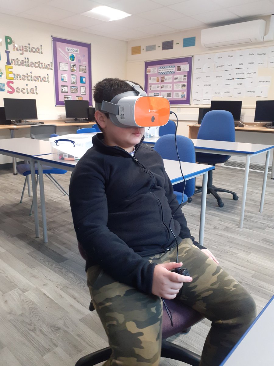 _TheMHS's tweet photo. Our pupils are currently exploring learning through VR headsets! Currently our RE lessons are exploring the Jewish Ghettos and experiencing what it's like to 'be there! https://t.co/ooGpHDtQ8K
