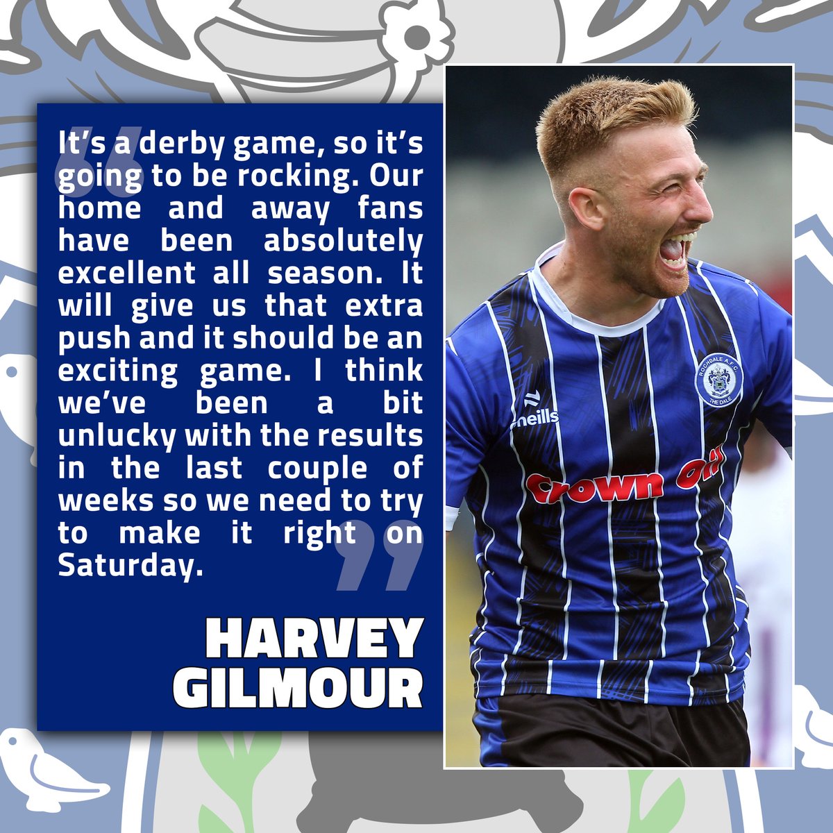 officiallydale's tweet photo. Harvey is looking forward to tomorrow's game 👊

#RAFC https://t.co/7kUTttWcsA