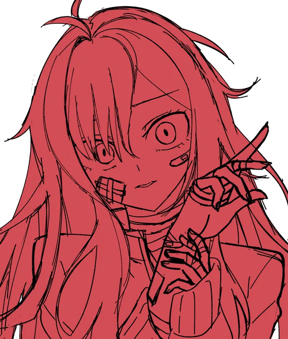 ラフだけどおにくちゃんとこのありちゃん完全に自分絵&癖だよめんご 