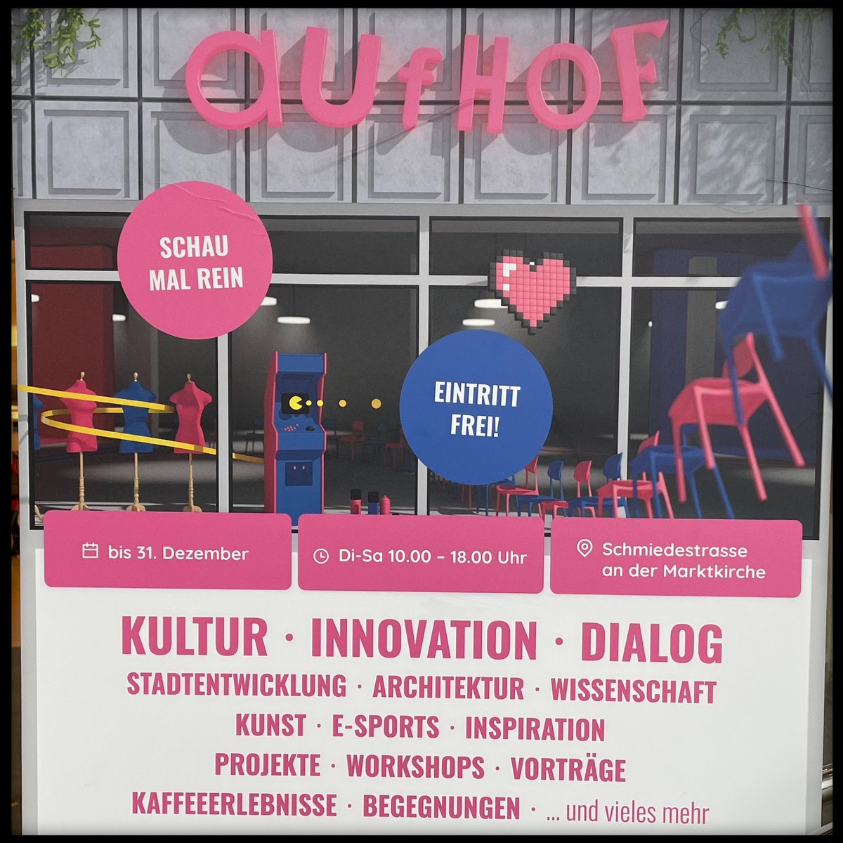 CLpandel's tweet photo. Was für eine tolle Idee #aufhof Hingehen, inspirieren lassen und mitgestalten #kultur #innovation #dialog #hannover 
https://t.co/iL0REiqC8q https://t.co/AEZpKhGsJi