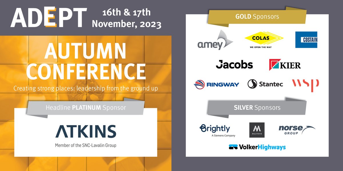 Last chance to book! Join us at the ADEPT Autumn Conference 2023. ‘Creating strong places: leadership from the ground up’ will take place on 16th &amp; 17th Nov – book here: adeptnet.org.uk/events/adept-a…

#ADEPTconference #LocalGov #PlaceLeadership