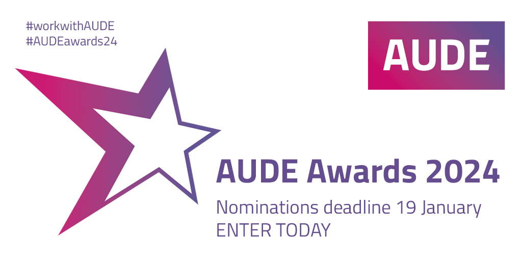 The AUDE Awards 2024 are here! The application process starts today. Get your nominations in - deadline 19 January. Eight categories including our Supplier Award for a great business that enables so much good work to be done. More at: aude.ac.uk/events/aude-aw…
