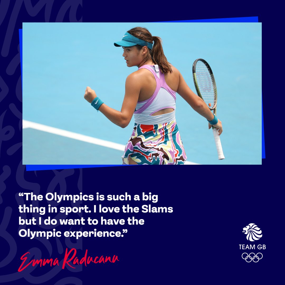 Emma Raducanu 🤝 Olympic dreams The 20-year-old has set her sights on a maiden Olympic Games ✨