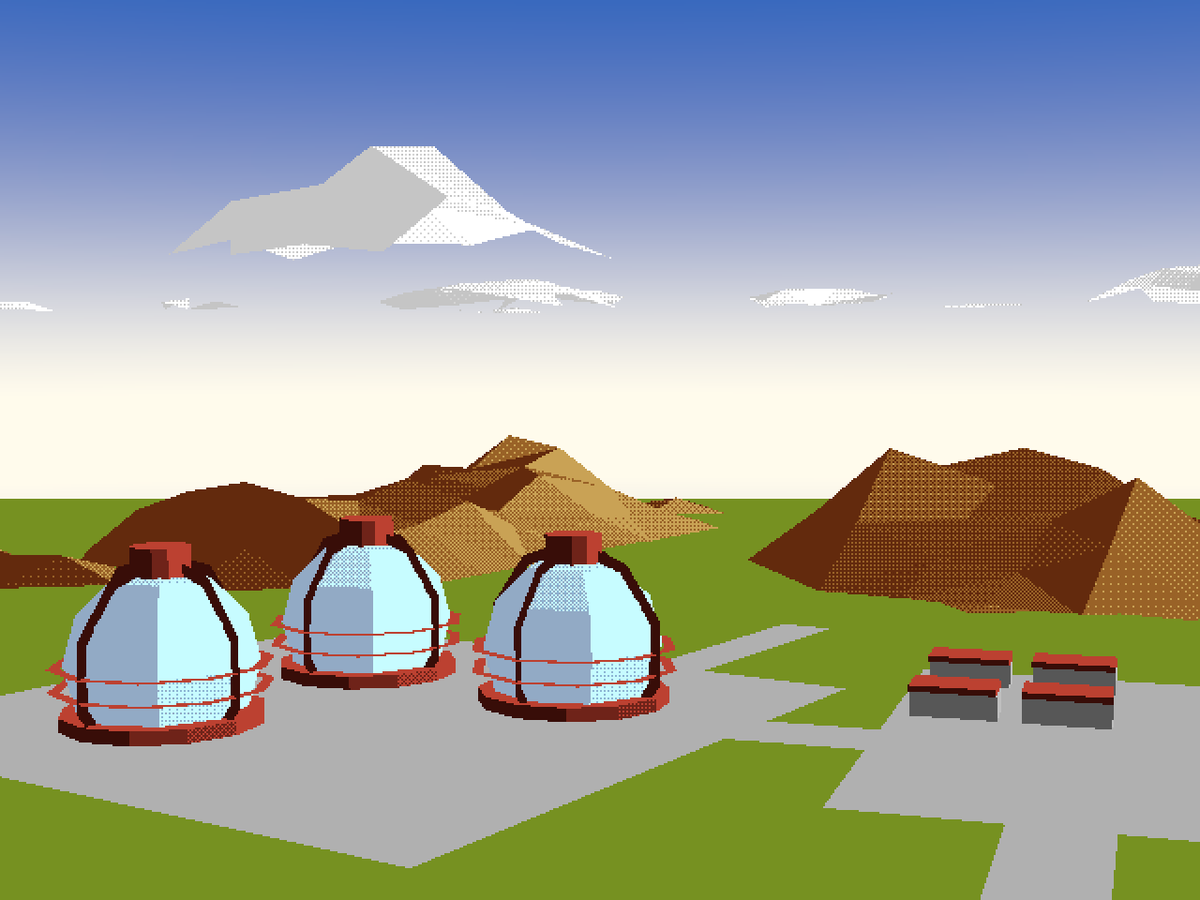 MrmoTarius's tweet photo. Trying to nail that mid-90s vector/polygon aesthetics https://t.co/FfGavILwS2