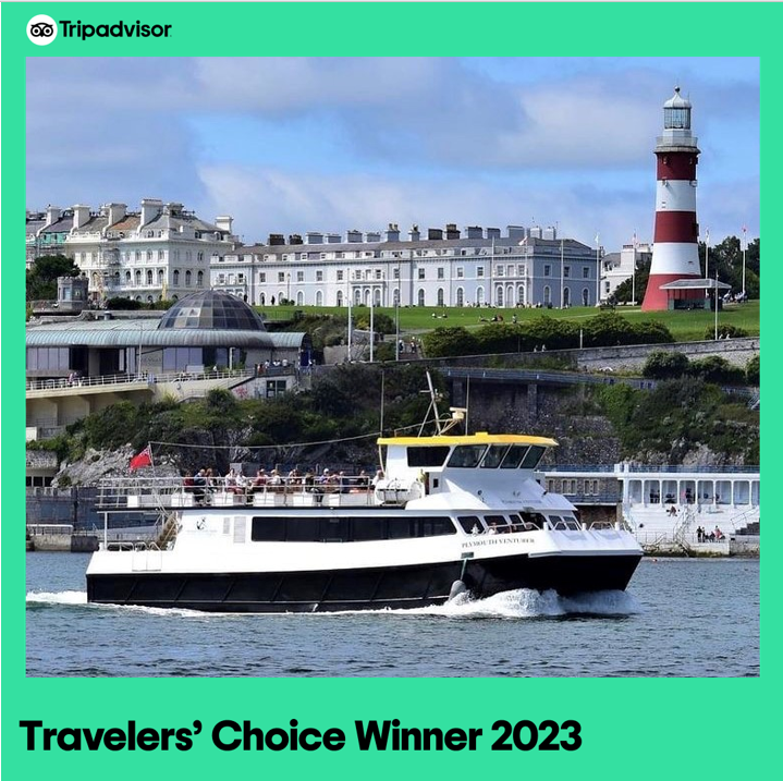 PlymBoatTrips's tweet photo. We’re celebrating 🎉 
Thanks to all of you, Plymouth Boat Trips has won Tripadvisor’s #TravelersChoice award! 🏆 

We can’t express how thankful we are to everyone who has joined us over the last year—it wouldn’t be possible without you 💖 
#loveplymboattrips #visitplymouth 🛥️ 🌊 https://t.co/uoegXuXoyS