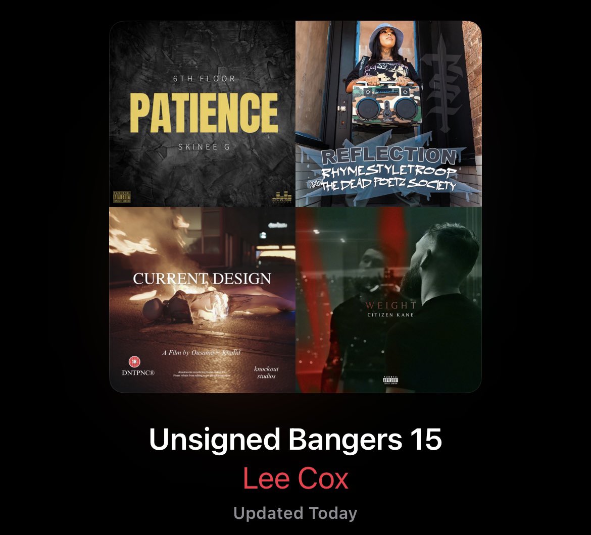 Check out my #UnsignedBangers15 playlist on #Spotify & #AppleMusic featuring…

@YkayOfficial @SheenaRaee_ @official65353 @101wavy @AnthonyKannonn @VonniG414 @MicLogik @SamRiHipHop @LUTCHELLE @OfficialChel 

spotify.link/d2TCVgEO2Db

music.apple.com/gb/playlist/un…