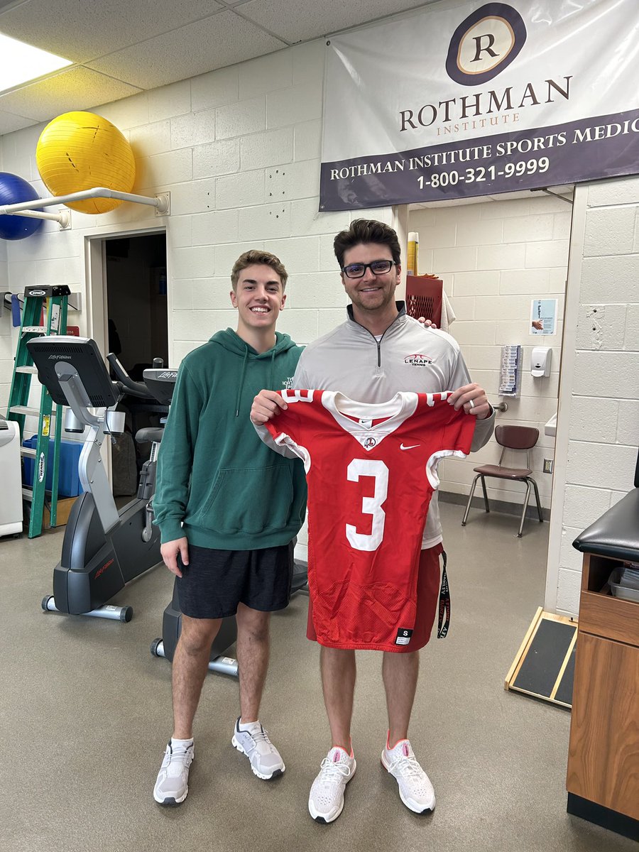 “My Jersey, Your Impact” here at Lenape today. Seniors chose the staff member who has made an impact on their life at Lenape over the last four years #RollTribe <a href="/LenapeAthletics/">Lenape Athletics</a> <a href="/LenapePride/">Lenape</a>