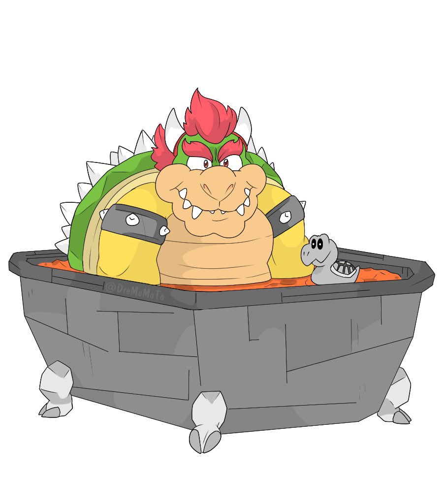 クッパ 「bowser bath」|🌸DreMeMoToのイラスト