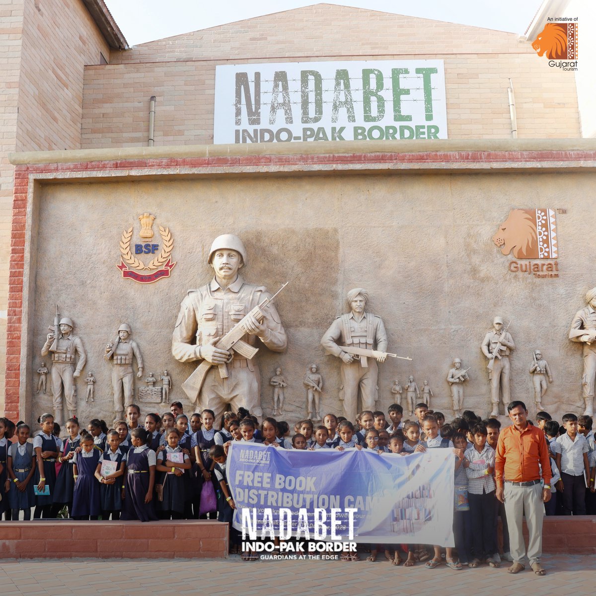 VisitNadabet's tweet photo. Team Nadabet organised a free book distribution camp to enrich young minds, encouraging knowledge and education.
#eventsatnadabet #events #bookdistribution #freebookdistribution #visitnadabet #IndoPakBorder #NadabetBorder #gujarattourism #exploregujarat #incredibleindia https://t.co/tUGVRj6mpc