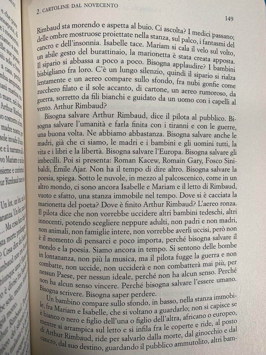 edoardopisani88's tweet photo. Oggi nasceva Rimbaud e quest’anno ho pubblicato un libro su di lui. Per festeggiarlo metto qui due pagine del mio libro; la prima è dalla parte biografica, quando Arthur finisce di scrivere la Saison, la seconda è un omaggio alle marionette di Guido Ceronetti e a Romain Gary. https://t.co/ujlh3A3aG9