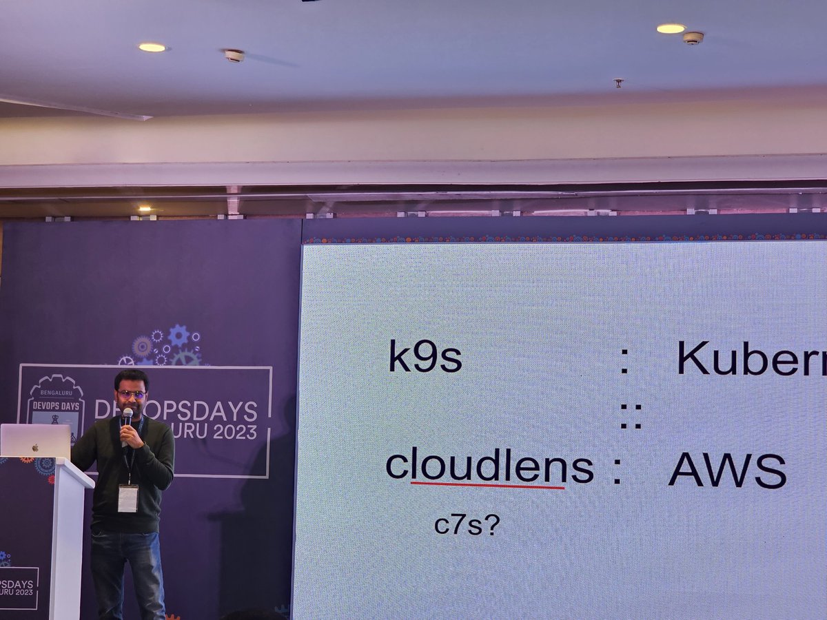 devopsdays_blr's tweet image. Lightening talk by @chinmay185 about cloudless 🔎☁️ AWS console in your terminal 

#DevOpsDaysBLR #DevOps