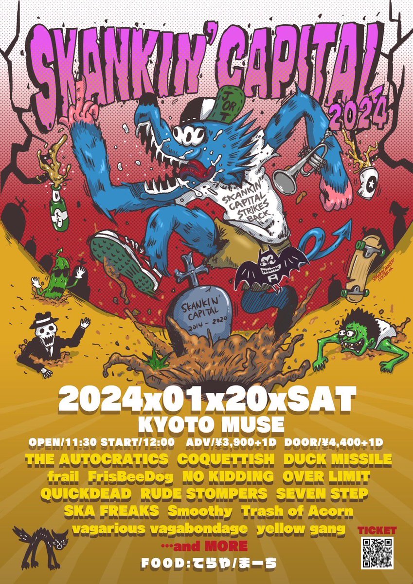 joebigbud's tweet photo. 拡散希望　その②

出演バンド:
THE AUTOCRATICS
COQUETTISH 
DUCK MISSILE 
frail
FrisBeeDog
NO KIDDING 
OVER LIMIT  
QUICKDEAD 
RUDE STOMPERS 
SEVEN STEP 
SKA FREAKS 
Smoothy
Trash of Acorn 
vagarious vagabondage 
yellow gang 

and more…

food:
てらや
まーち https://t.co/EkajRVvZSj