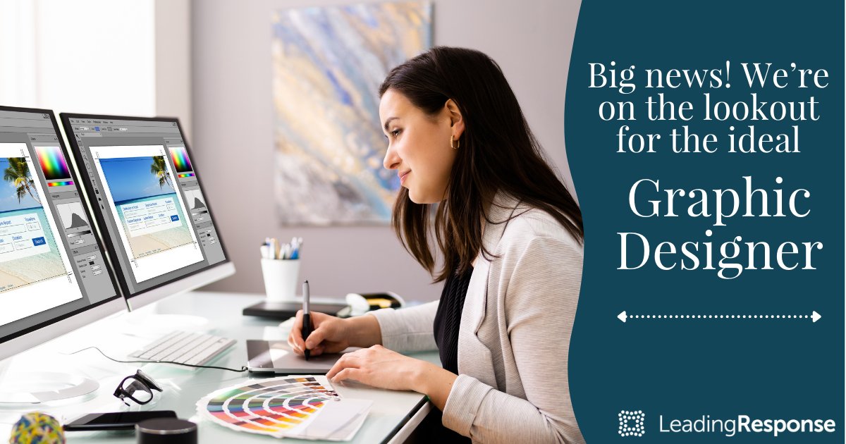 LeadingResponse's tweet photo. β¨ We're Hiring a #GraphicDesigner! β¨
At #LeadingResponse, we're searching for a talented Graphic Designer to join our team and create, edit, and design for our clients. Learn more: https://t.co/sVi1hkyEXy #GraphicDesigner #DesignJobs #JoinOurTeam #CareerOpportunity https://t.co/qyJTXvpx1q