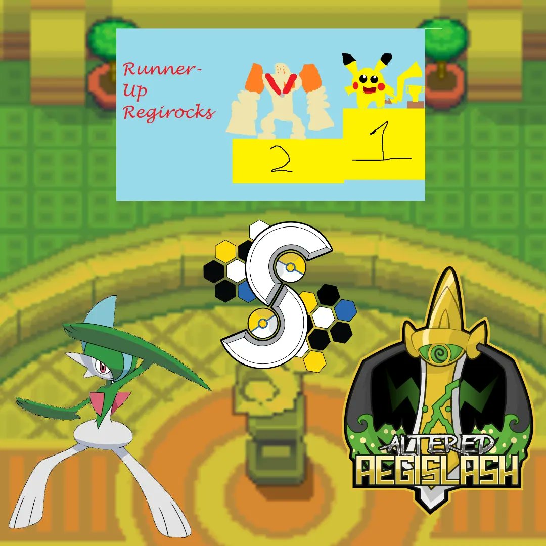 SilphCoDrafts's tweet photo. Ballin over here!

Park ball
Jason Gallade - Coach of the Grand Canyon Gallades!
Pygo - Coach of the Viking Veluzas!
SSlimey - Coach of the Altered Aegislashes!
Speedy - Coach of the Runner up Regirocks!
LycanShadow -Coach of the 
araizajoey - Coach of the Mossdeep Marauders! https://t.co/LUo4W0TEat