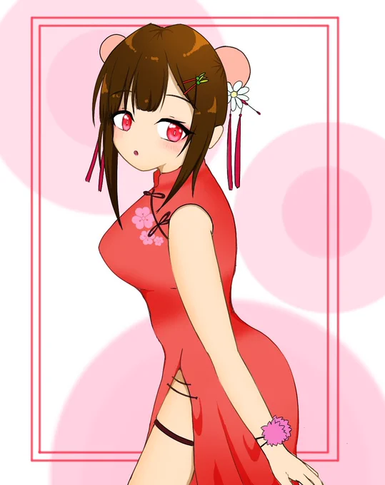 チャイナ服結衣奈はこんな感じでいいでしょうか皆さん #ぱすメモ