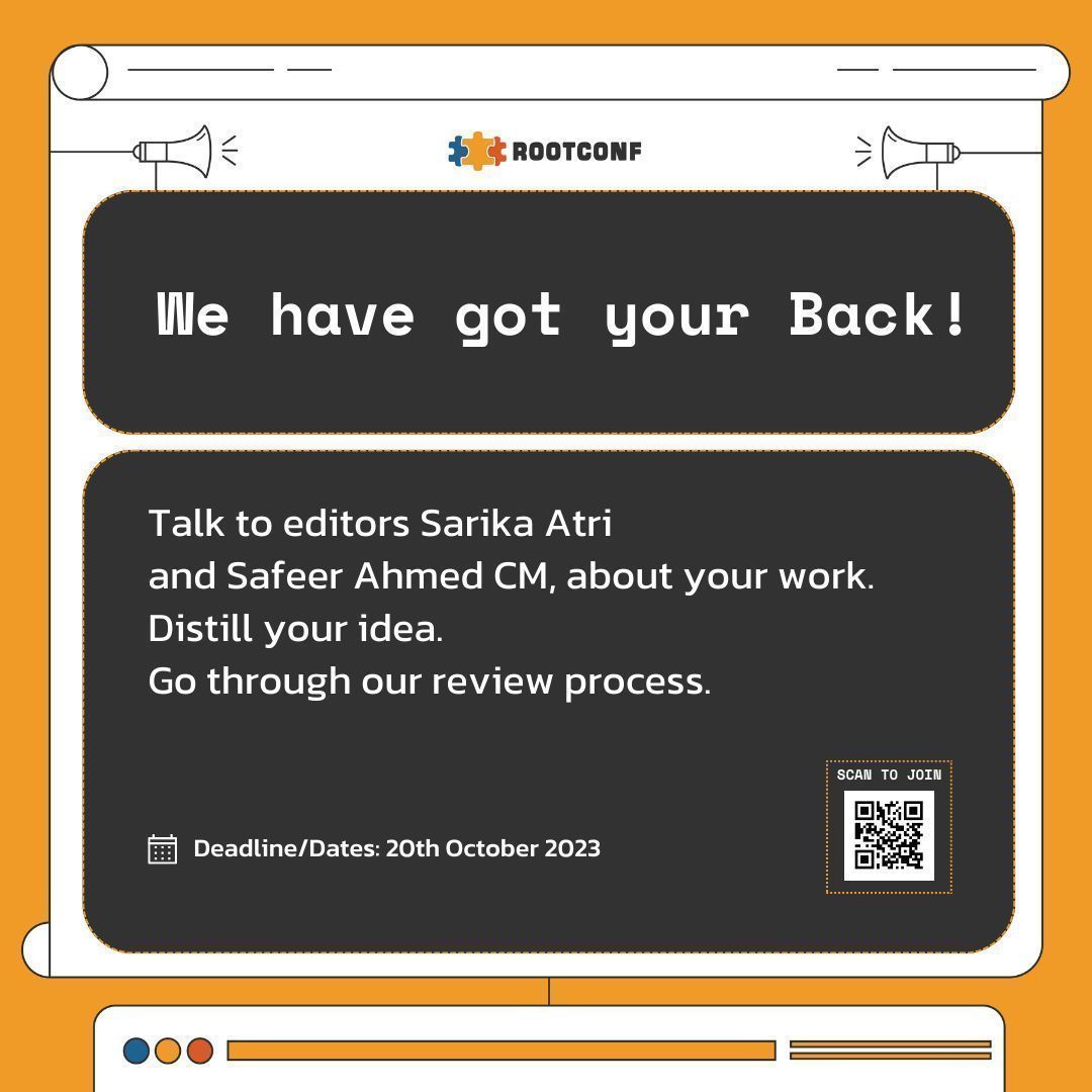 rootconf's tweet photo. If you thought speaking at conferences was hard - and SRE Conf even harder - talk to editors Sarika Atri and @safeercm, about your work.
Distill your idea.
Filter through the funnel.
Learn More: https://t.co/B1WoMJRVFi
#ReviewYourWork #ReviewProcess #WeHaveYourBack https://t.co/xps8QKiW8j