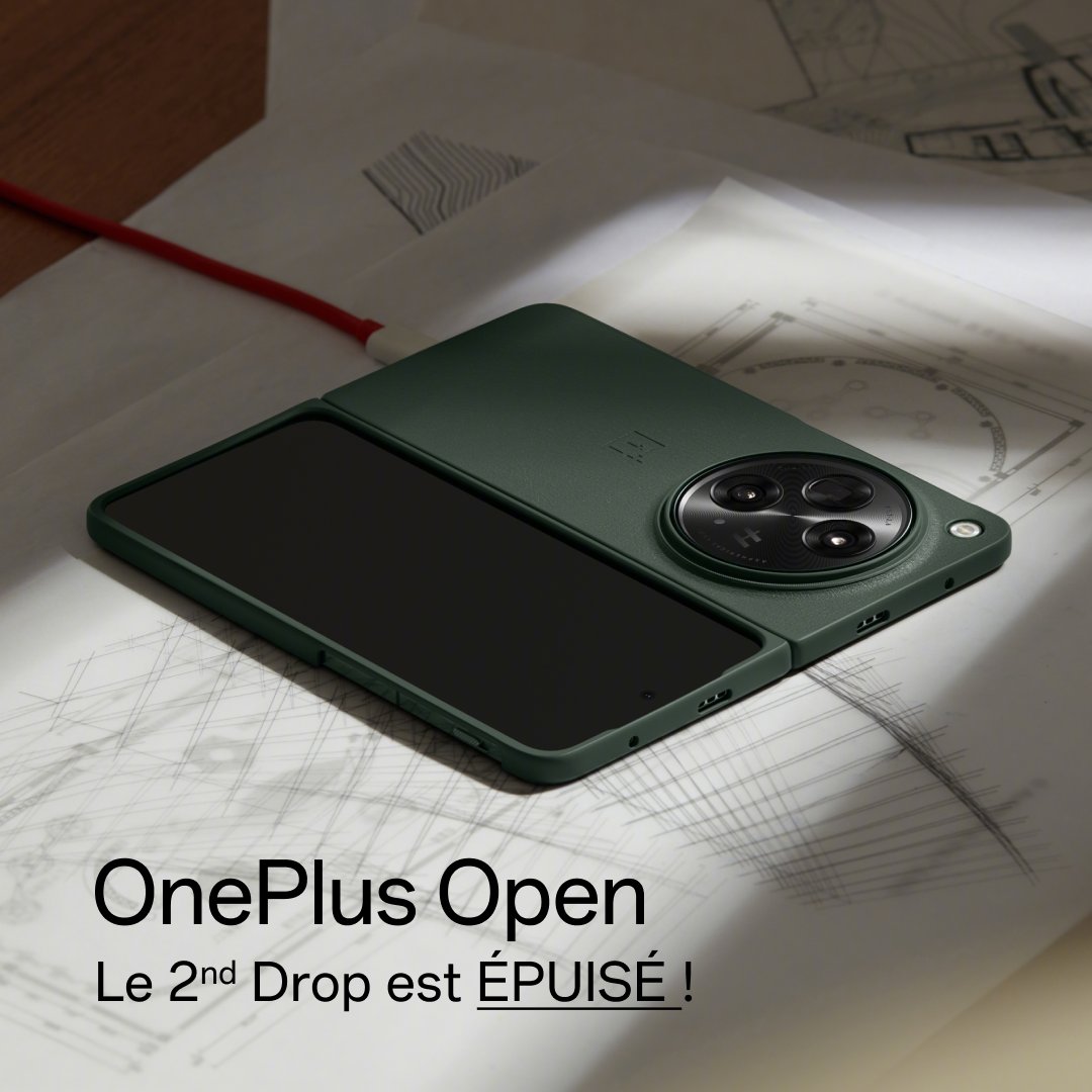 Moins de 24 HEURES 🤯 Le #OnePlusOpen revient bientôt ne vous inquiétez pas 😉