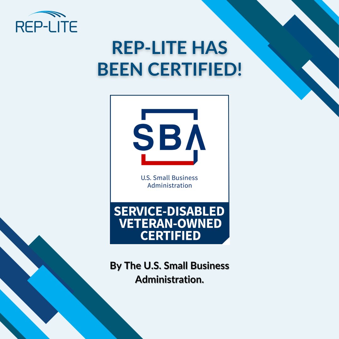 rep_lite's tweet photo. We are thrilled to announce that the U.S. Small Business Administration has certified Rep-Lite as a Service-Disabled Veteran-Owned Small Business. We are grateful for this acknowledgment and will continue our mission of excellence.

#RepLite #ServiceDisabledVeteranOwned https://t.co/KvUXISmNDM