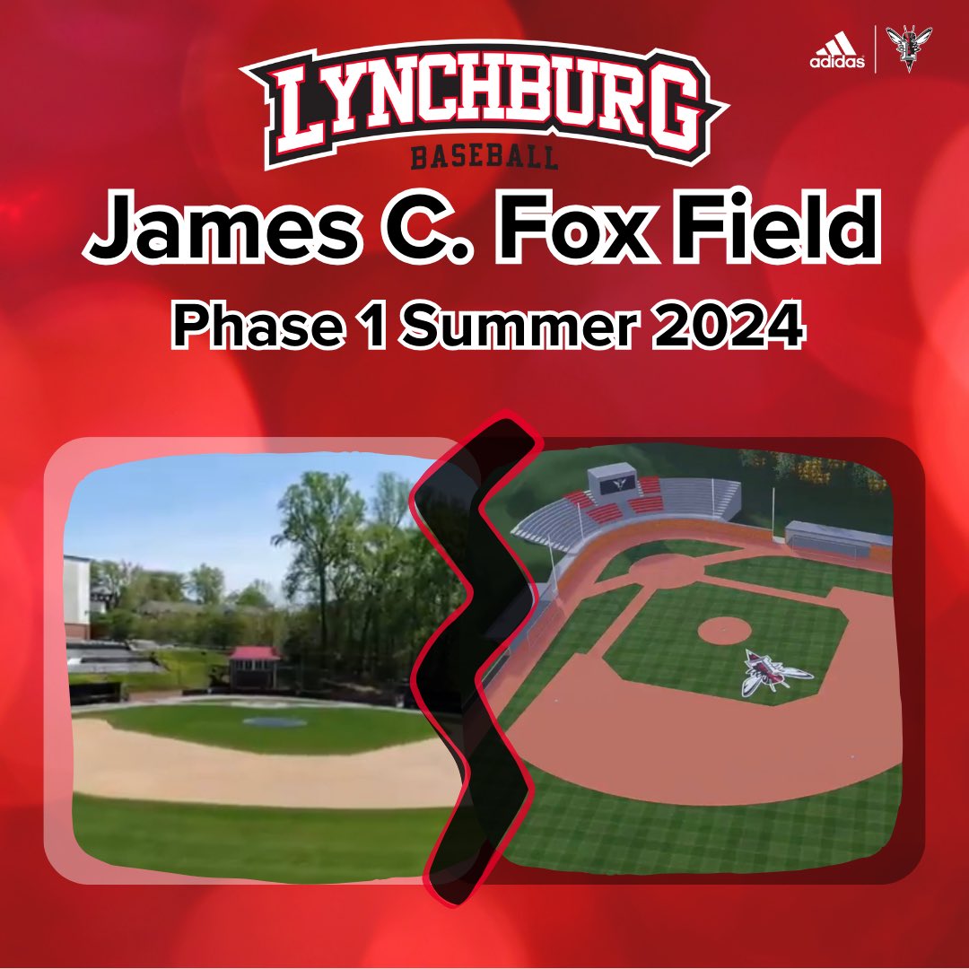 LynchburgBaseBl's tweet photo. We are excited to begin some upgrades to Fox Field this upcoming summer. Phase 1 will include a permanent seating area behind home plate, new press box / coaching area, raised backstop netting, and improved facility aesthetics. https://t.co/Sq91I0JiSM