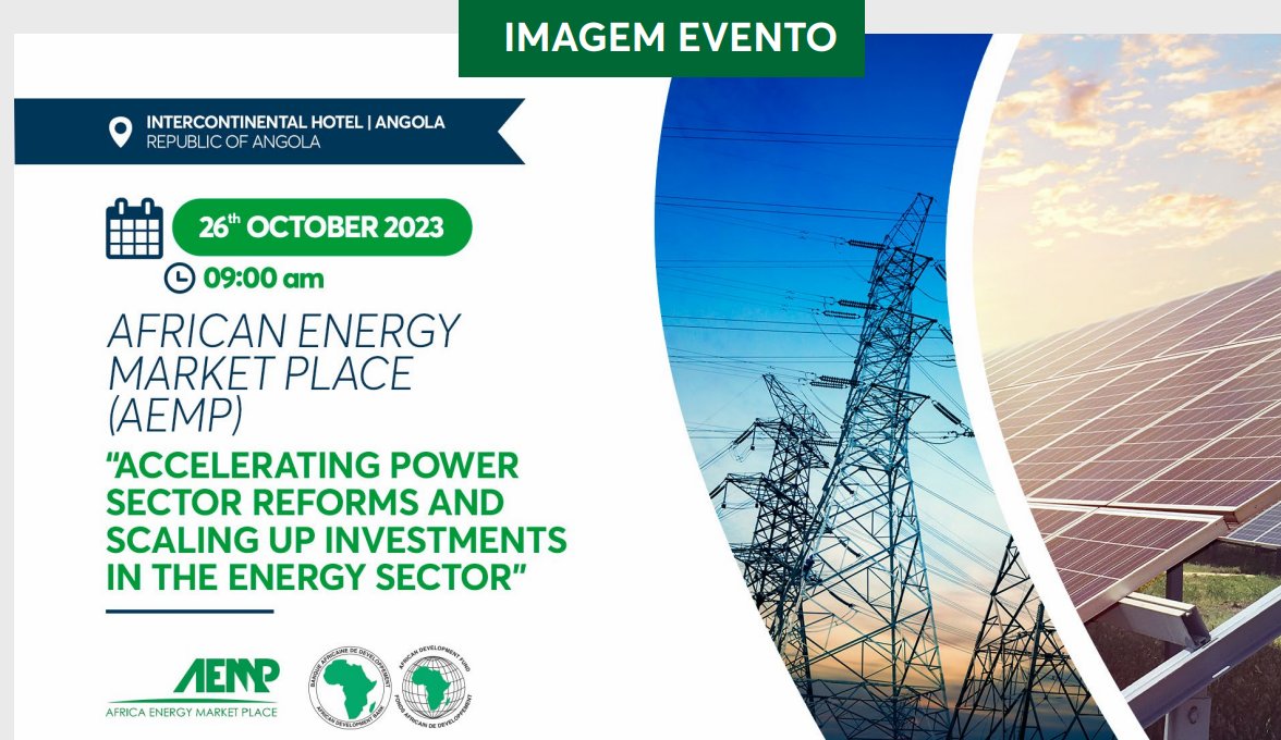 <a href="/AfDB_Group/">African Development Bank Group</a> will host the #Africa #Energy Market Place (AEMP) focused on #Angola on 26th October 2023 at the InterContinental Miramar Hotel. The theme of the event is "Accelerating #Power Sector Reforms and Scaling Up Investments in the #Energy Sector".
