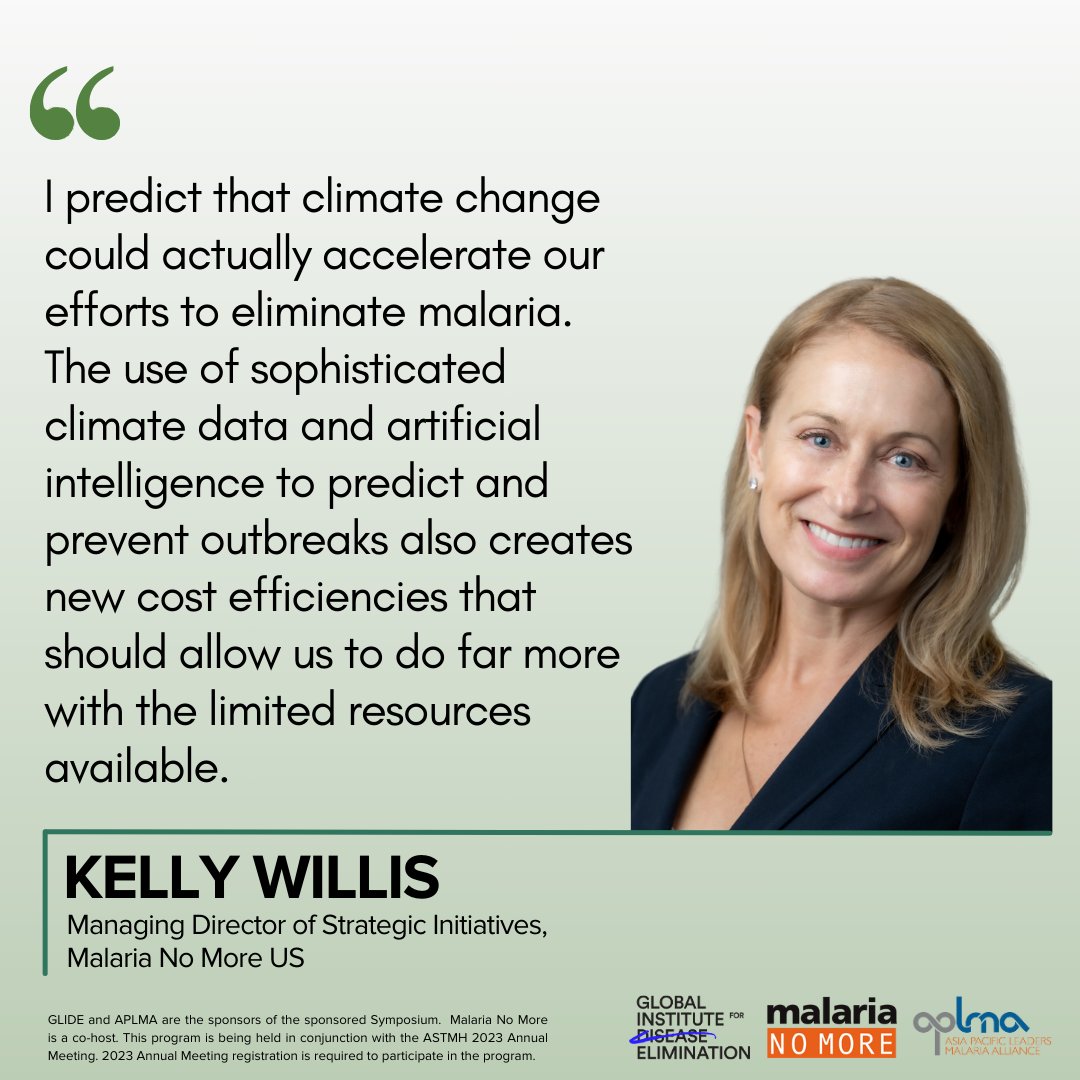 At <a href="/ASTMH/">ASTMH</a> #TropMed23, our own <a href="/kswillis99/">Kelly Willis</a>, alongside co-hosts <a href="/GLIDE_AE/">Global Institute for Disease Elimination</a> and <a href="/APLMA_Malaria/">Asia Pacific Leaders Malaria Alliance</a>, explored #climate-resilient solutions for a #malaria-free world.