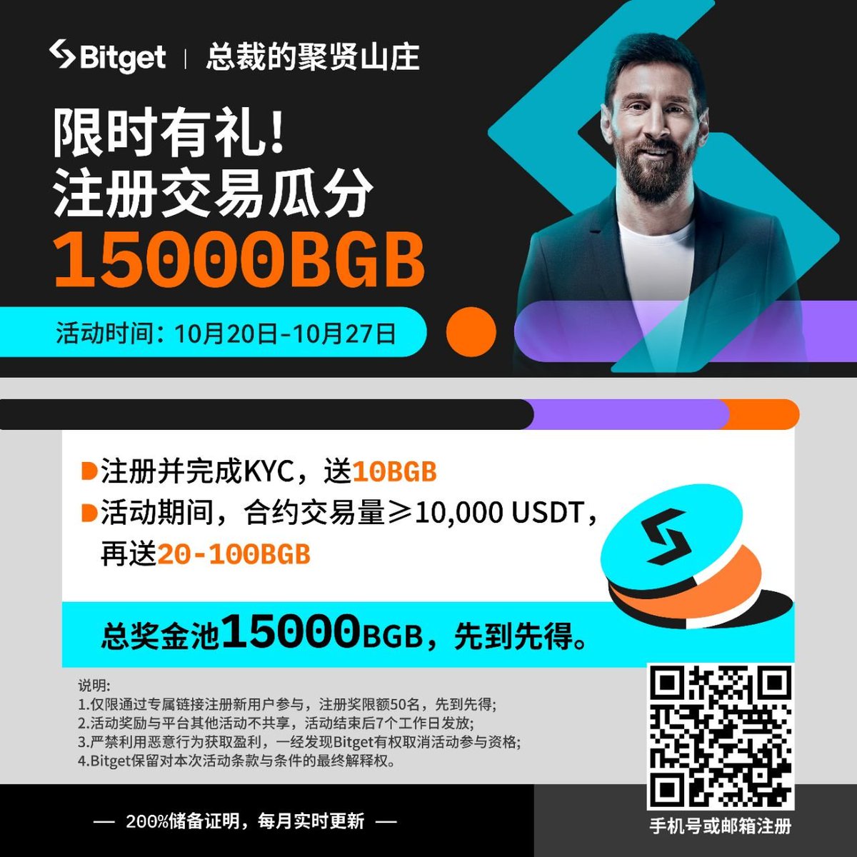 连续进行5轮抽奖，现在开启第五轮，500元，抽5人，每人奖励100 #抽奖 #raffle  

只需关注我和 <a href="/nftsocialfi/">nftlight</a> 
转发后，在评论区@ 3位好友即可

另外，注册Bitget并实名，可瓜分15000 BGB

还能获得70%永久性返佣（邀请码：tars）
partner.bitget.fit/bg/tars