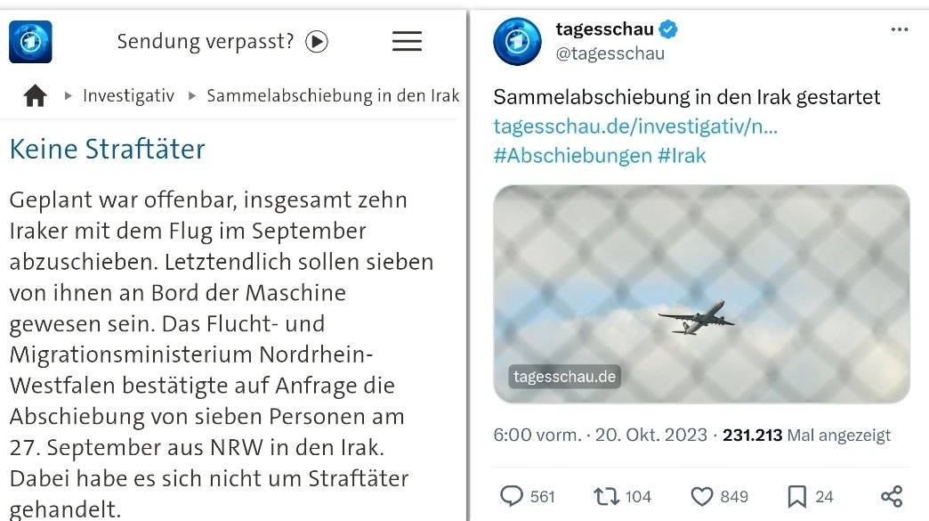 7 Personen sind für die Tagesschau eine 'Sammelabschiebung'. #ReformOerr #OerrBlog