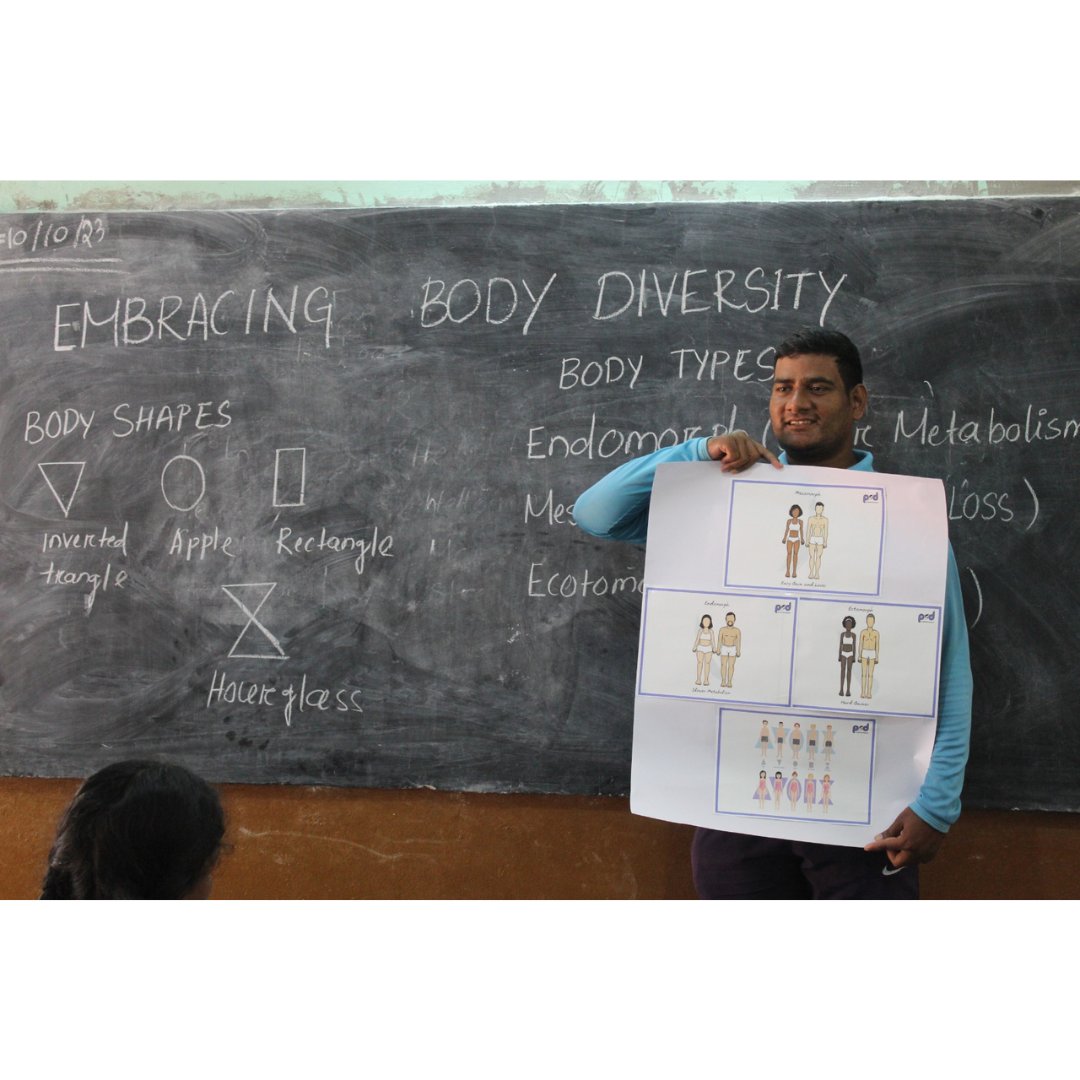 ProSportDev's tweet image. #FromBBSR - On 10th October, our team in Bhubaneswar conducted a session on &apos;Embracing body diversity&apos; with participants of 9th Class, St Josephs High School, Bhubaneswar.

#sportfordevelopment #s4d #sportforall #sportforgood #bodypositivity #loveandacceptance #sportforgood