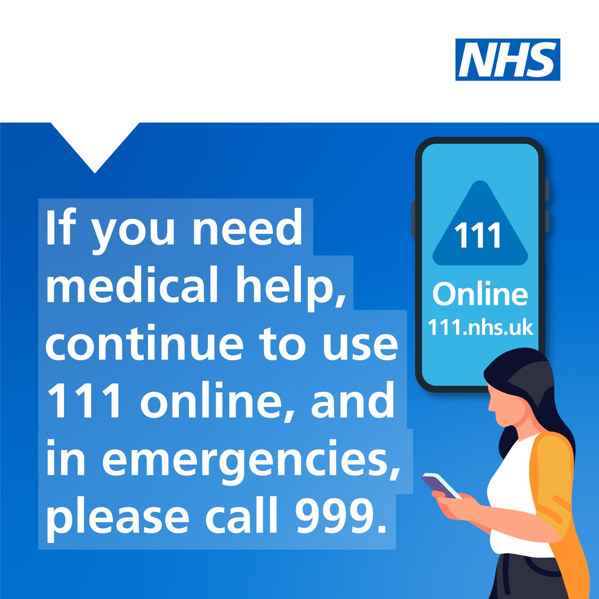 Help us keep our Emergency Department (A&amp;E) free for the most poorly patients in greatest need.

If you need medical advice and its not an emergency please visit NHS 111 online. You can also visit an Urgent Treatment Centre, GP or pharmacy.

In emergencies please call 999.