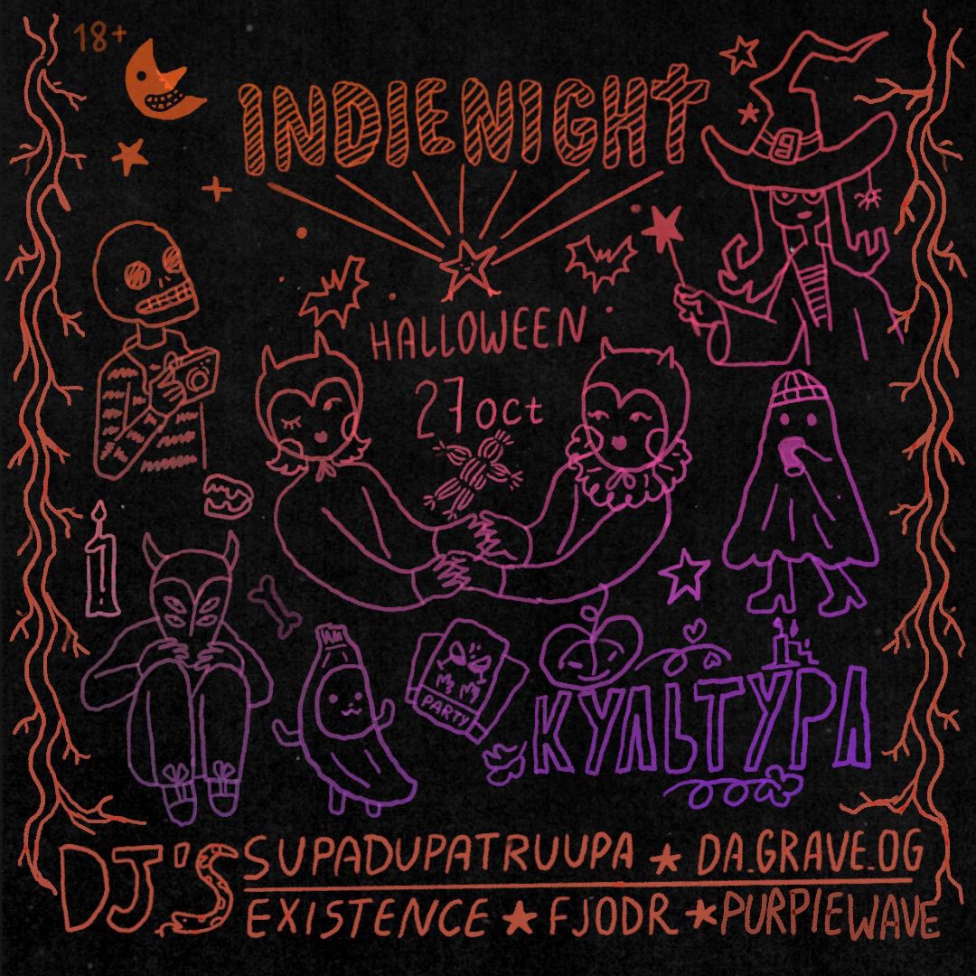 🎃 🕯️INDIENIGHT HALLOWEEN 🎃 🕯️
27.10 / “КУЛЬТУРА” / 21:00
500р с RT / 700р без

Ждем всех готических бимбочек и скибиди-туалетиков на нашем пятничном шабаше 🦇

Кинопросмотр / дискотечка

🎁Дарим фришки и депозит на 3000р: RT+follow

Подробнее в тележке: t.me/indienightparty