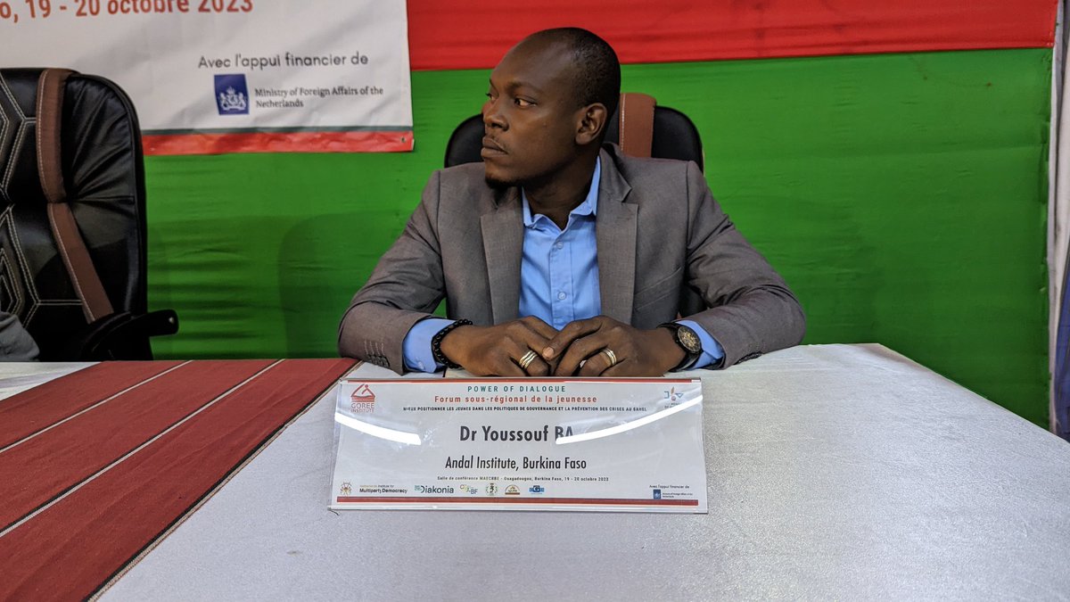 KaboreMilda's tweet photo. "De nos jours avec les réseaux sociaux, ont droit à la parole, ceux qui avant n'avaient pas droit à la parole."
Dr Youssouf Ben Nassirou BA, Andal Institute 
----
#forumdelajeunesse 
#powerofdialogue
#gyla2023
#GoreeInstitute
#BlogueursBF https://t.co/PnCmEuNncQ