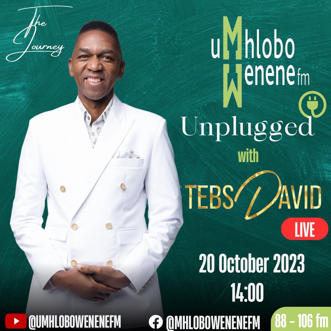 Tune into @UWFM88_106FM this afternoon for a wonderful experience ✨ 🗓️Friday 20 October 2023 🕰️Time : 14:00 📻88 - 106FM 📺 YouTube : Umhlobo Wenene FM #crowns16 #UmhloboWeneneFM #tebsdavid #gospel #ANewSeason