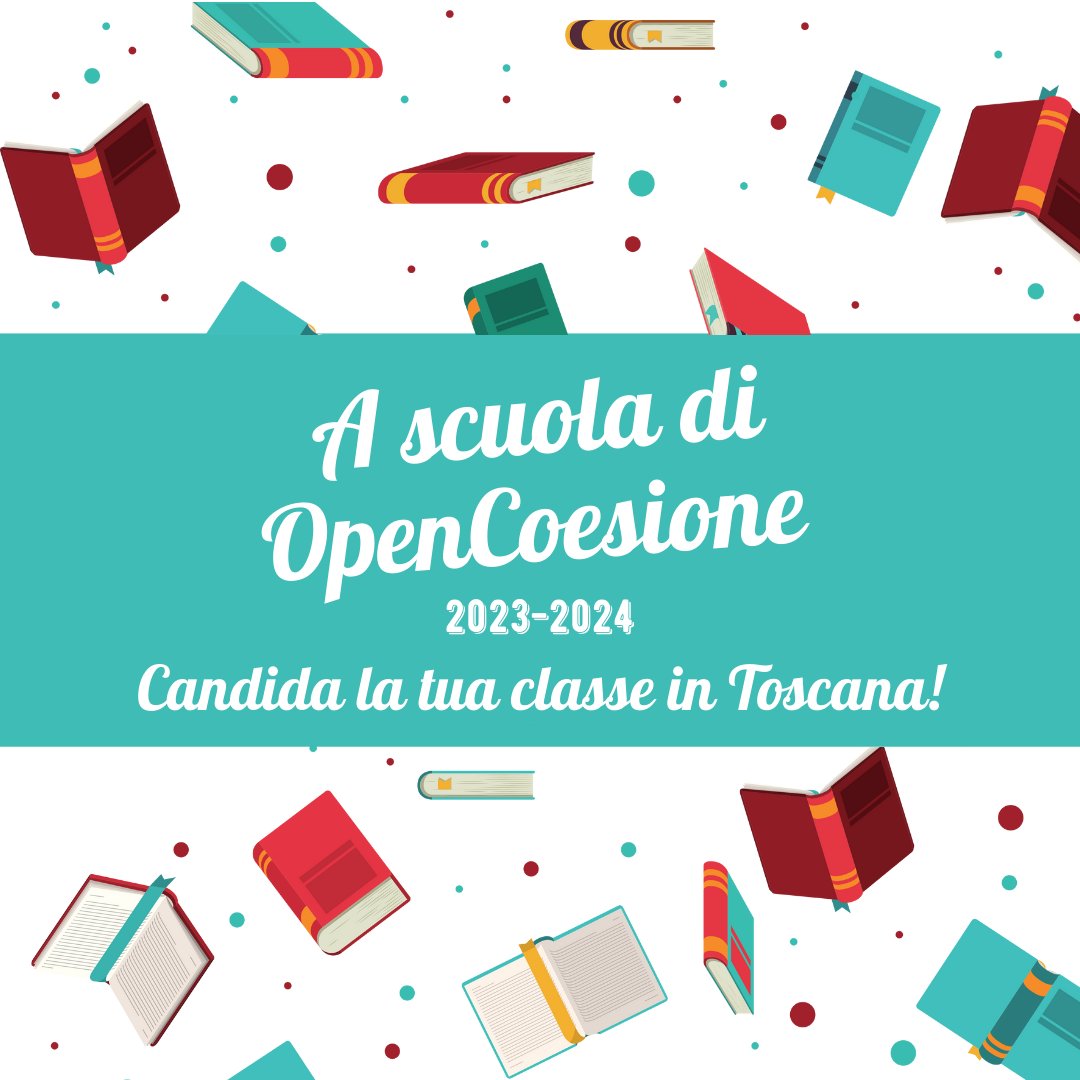 È uscito il nuovo bando di 'A scuola di OpenCoesione', il progetto di innovazione didattica per le #scuole secondarie di primo e secondo grado. Puoi candidare la tua classe entro il 27 ottobre. 

👉Vuoi saperne di più? regione.toscana.it/-/a-scuola-di-…