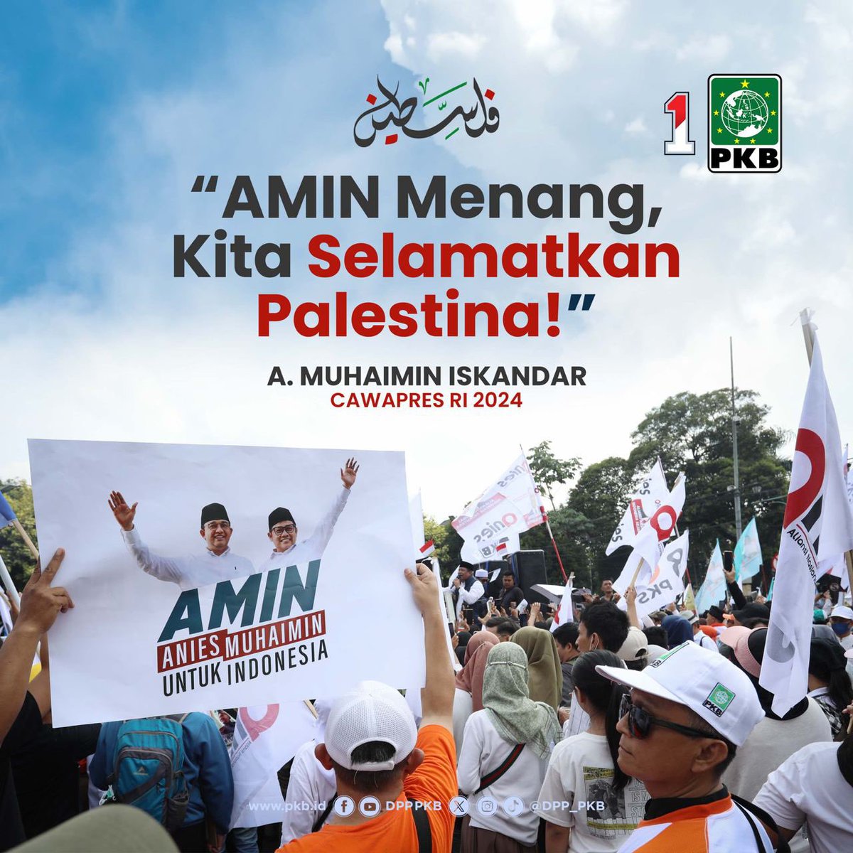 “Semoga bangsa ini menjadi bangsa yang kuat dan bisa menolong bangsa-bangsa lainnya khususnya Palestina”

AMIN menang, kita selamatkan Palestina!

#gusimin
#aminaja
#aniesmuhaimin