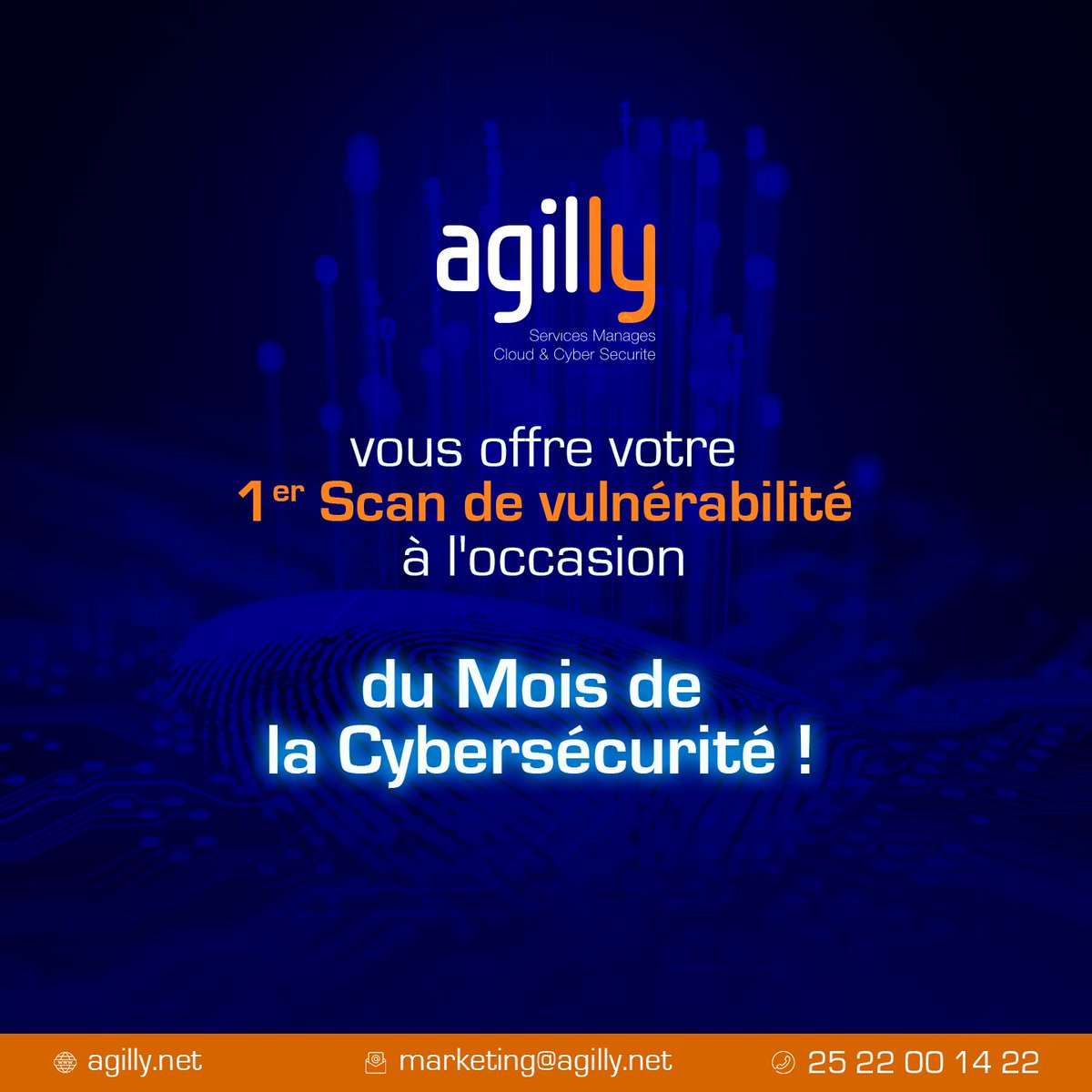 AgillyMobility's tweet photo. Nous vous offrons un premier #scan de vulnérabilité totalement gratuit pour le #cybermois. identifions les failles potentielles et les vulnérabilités de votre site, garantissant ainsi un niveau de protection optimal. 
Profitez maintenant 👉https://t.co/rIhc8VNtPx https://t.co/vu5Qgxnbc0