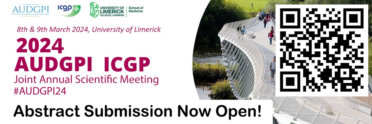 @AUDGPI @ICGPnews Annual Scientific Meeting 2024 @UL Abstract Submission Now Open! forms.office.com/e/PE1ACB8ZD7