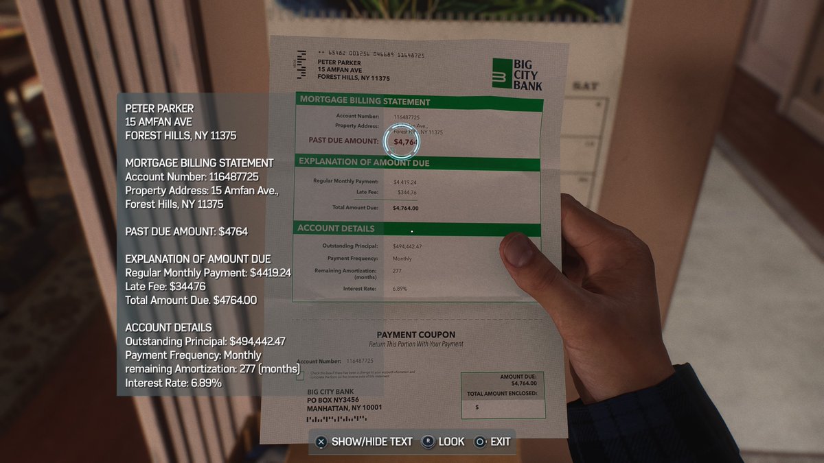 Peter Parker is quite the mortgage payment #spiderman2