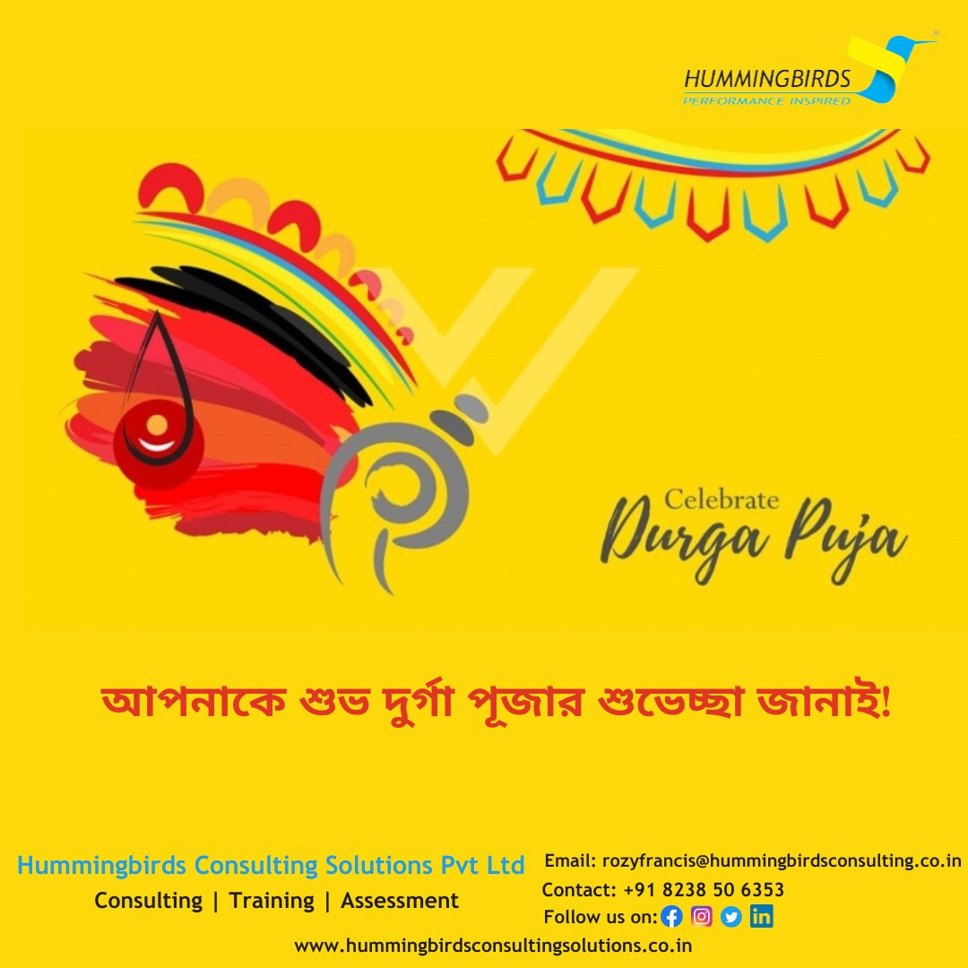 Happy Durga Puja✨🏵️ . . . . . . . #happydurgapuja #hr #consulting #training #assessment #corporate