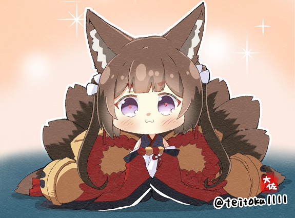 1girl multiple tails animal ears tail fox tail japanese clothes fox ears  illustration images