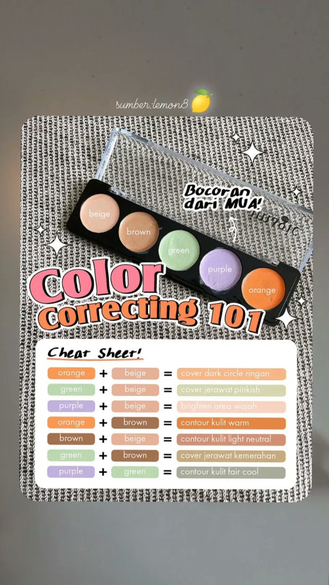 terserahlah1228's tweet image. Buat kalian yang masih bingung cara color correcting. kalian bisa pakai palet apa aja ya
#makeuphacks #colorcorrector