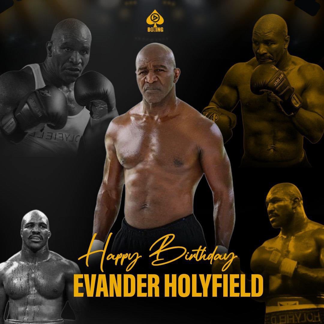 Happy Birthday to the boxing icon and champion of the ring, Evander Holyfield! 🥊🎂 Your remarkable career and dedication to the sport continue to inspire us all. 🥳 #HappyBirthday #evanderholyfield  #BoxingLegend