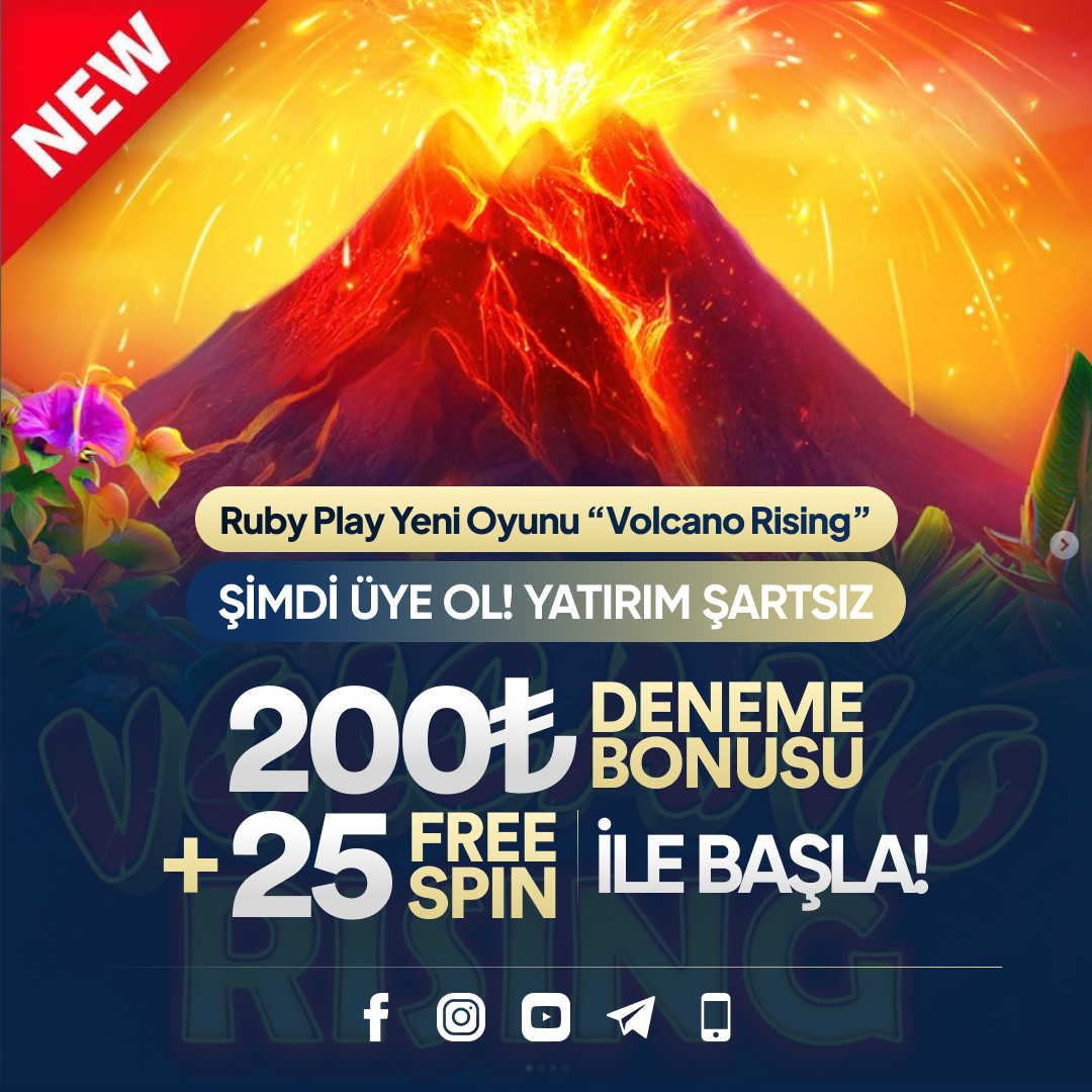 KralbetBonus's tweet image. 🌋#RubyPlay Yeni Oyunu #VolcanoRising ile tanışın!

➡️#Kralbet'e hemen üye ol.
➡️200₺ Deneme Bonusu + 25 Freespin ile başla!

👑 Kralbet Giriş ➡️ cutt.ly/K34ACnU

#kralbet #denemebonusuverensiteler