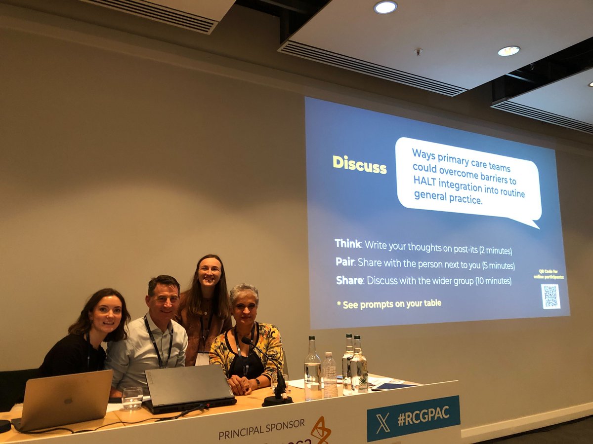 homelessimpact's tweet image. Great to be at the @RCGPAC today presenting on HALT,  a tool for identifying housing insecurity in primary care. Our Implementation Lead, Niamh Flannigan, presented alongside staff from @QUBelfast.
Thanks to everyone who joined us!
#PreventHomelessness #RCGPAC23