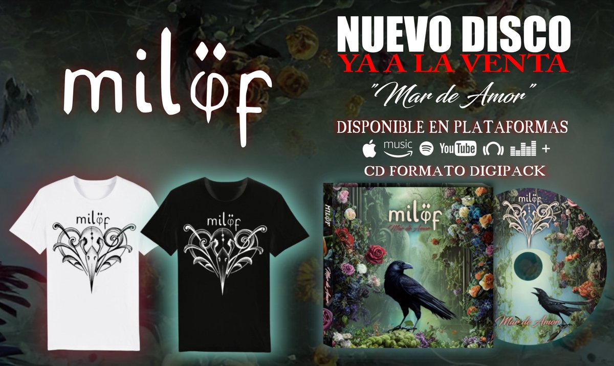 ¡NUEVO DISCO! Disponible en plataformas digitales y en CD Digipack en nuestra web milofmusic.es

#milofmusic #nuevodisco #rock #pop #metal
