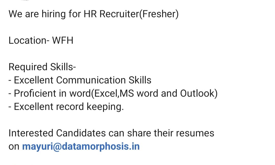 lucknowjob's tweet photo. Send your resume on given email id 🔥🎯
.
.
.
.
#ljs #lucknowjobseekers #lucknowjob
#lucknow #job #jobs #jobsearch #hiring #employment #recruitment #jobseekers #career #jobvacancy #jobopening #vacancy #recruiting #work #jobseeker #jobhunt #jobopportunity #careers #resume https://t.co/ioLpDYPm0R